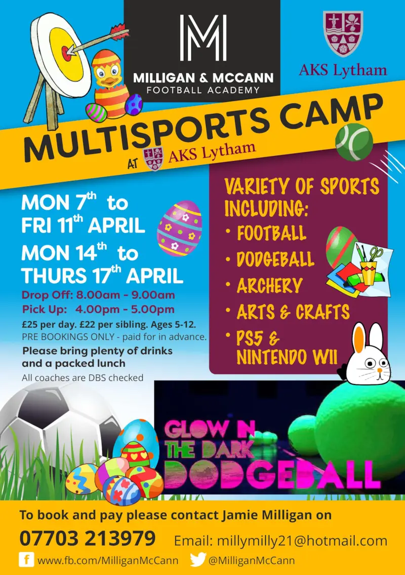 Milligan and McCann Easter Holiday Club